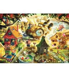 Puzzle Ravensburger Attention, Petits Cochons 1000 pièces