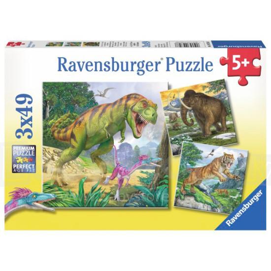 Ravensburger Dinosaures Puzzle 3x49 pièces