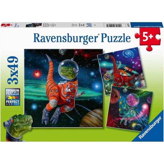 Ravensburger Puzzle Dinosaures dans l'Espace 3x49 Pzs Ravensburger Puzzle Dinosaures dans l'Espace 3x49 Pzs