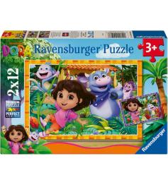 Puzzle Ravensburger Dora L'Exploratrice 2 x 12 pièces