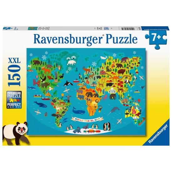 Ravensburger Puzzle Le Globe Animaux XXL 150 pièces
