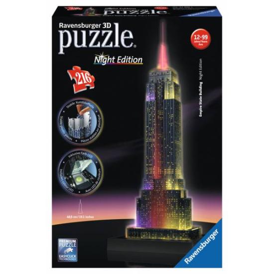 Puzzle Ravensburger Empire State Building Night Edition 3D 2
