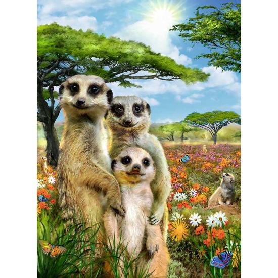 Ravensburger Famille de suricates Puzzle 500 pièces