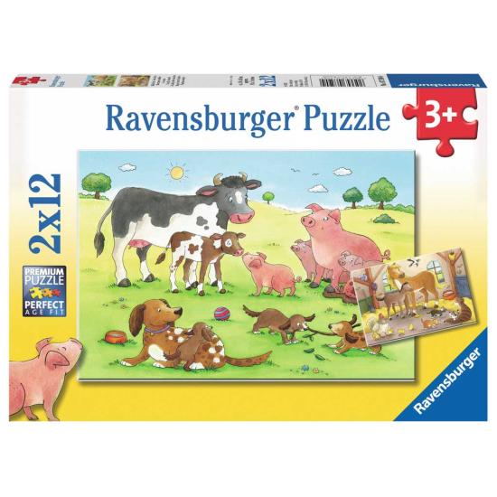 Ravensburger Puzzle Familles d'animaux 2x12 pièces