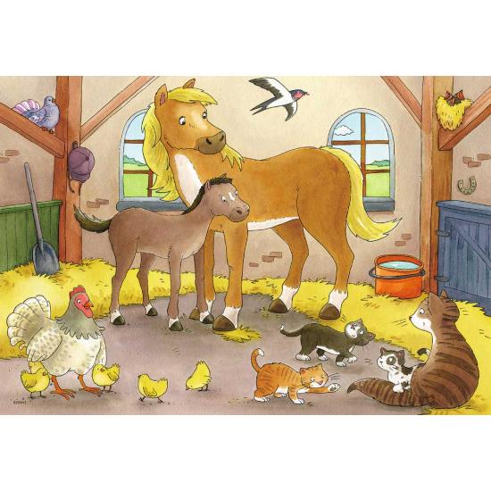 Ravensburger Puzzle Familles d'animaux 2x12 pièces