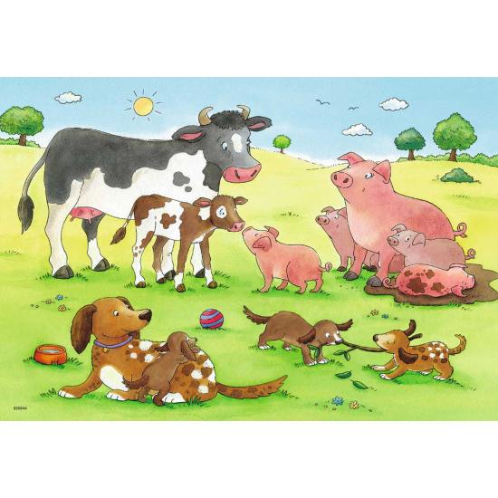 Ravensburger Puzzle Familles d'animaux 2x12 pièces