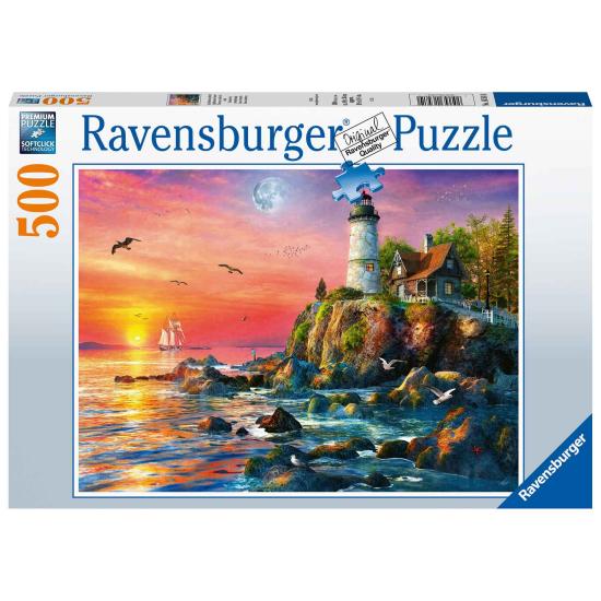 Ravensburger Phare au coucher du soleil Puzzle 500 pièces Ravensburger Phare au coucher du soleil Puzzle 500 pièces