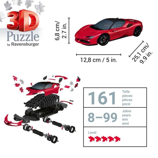 Puzzle Ravensburger Ferrari SF90 3D 108 pièces Puzzle Ravensburger Ferrari SF90 3D 108 pièces