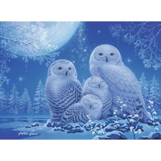 Ravensburger Puzzle Phosphorescent Hiboux au Clair de Lune 500