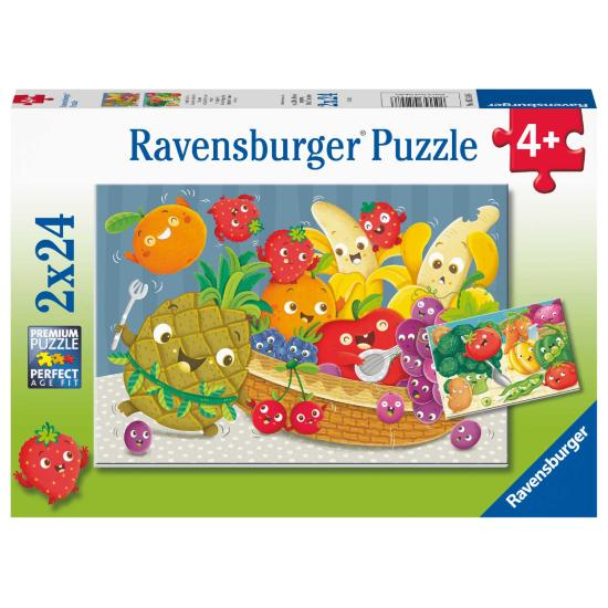 Ravensburger Puzzle Happy Fruits et Légumes 2x24 pièces