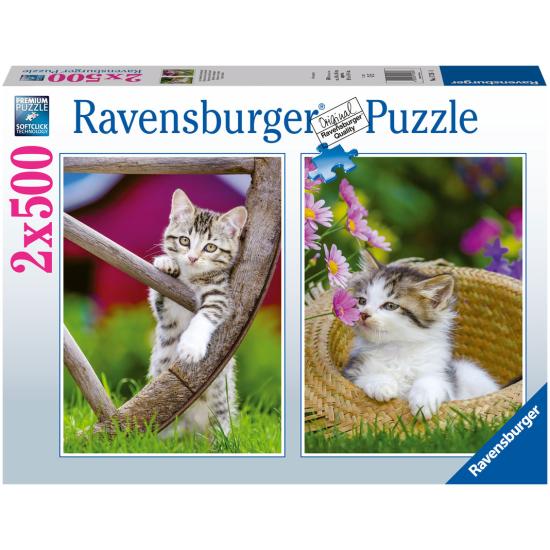 Puzzle Ravensburger Chatons dans le champ 2x500 pièces