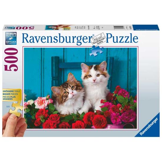 Ravensburger Puzzle Chatons et Roses 500 pièces XXL