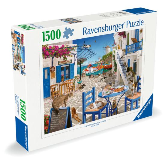 Puzzle Ravensburger Les chats de Mykonos 1500 Pieces