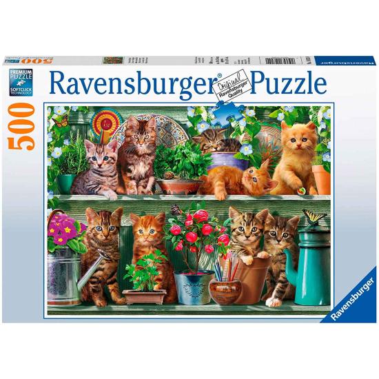 Ravensburger Puzzle Chats sur l'étagère 500 pièces