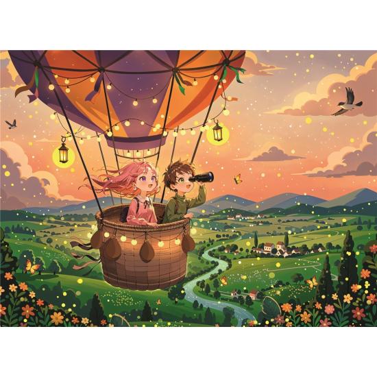 Puzzle Ravensburger montgolfière au coucher du soleil XXL 300 pi