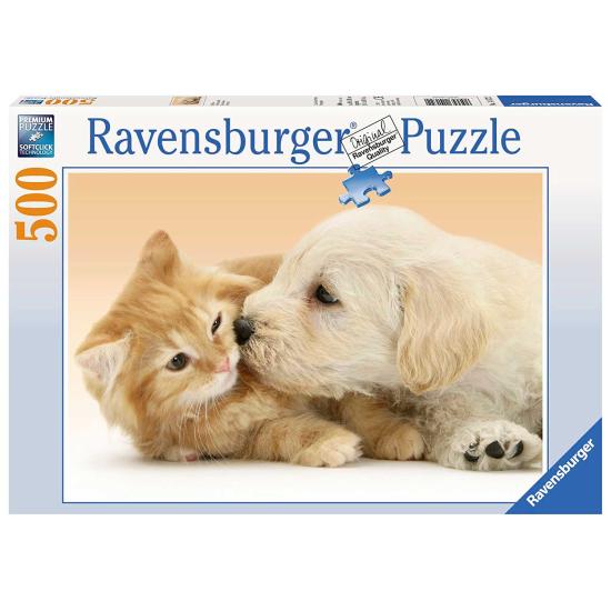 Puzzle 500 pièces Big Animal Kiss de Ravensburger