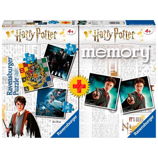 Puzzle Ravensburger Harry Potter 25+36+49 + Mémoire