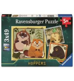 Puzzle Ravensburger Hoppers 3x49 pièces