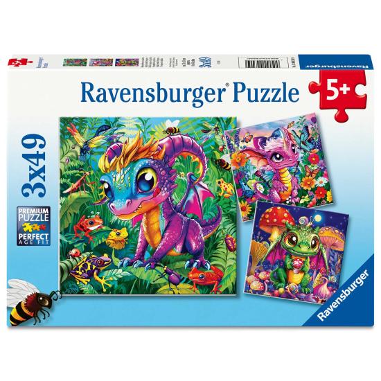 Puzzle Ravensburger Bébés Dragons 3x49 pièces