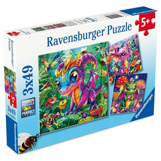 Puzzle Ravensburger Bébés Dragons 3x49 pièces