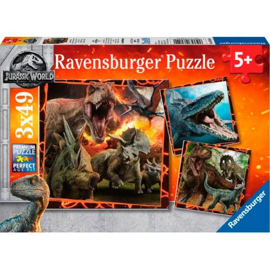 Ravensburger Jurassic World Puzzle, 3x49 pièces