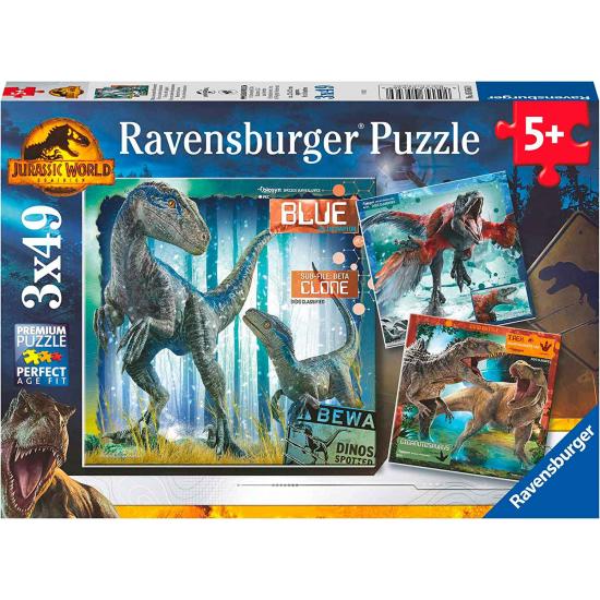 Ravensburger Jurassic World Dominion Puzzle 3 x 49 pièces
