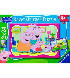 Puzzle Ravensburger La Sœur De Peppa Pig 2x24 pièces