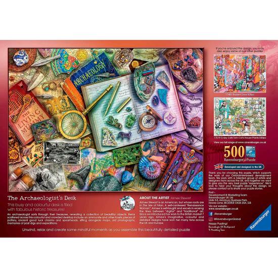 Ravensburger Puzzle La table de l'archéologue 500 pièces Ravensburger Puzzle La table de l'archéologue 500 pièces