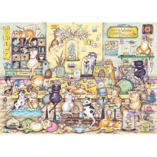 Puzzle Ravensburger Les Chats Fous Pâques 1000 Pièces
