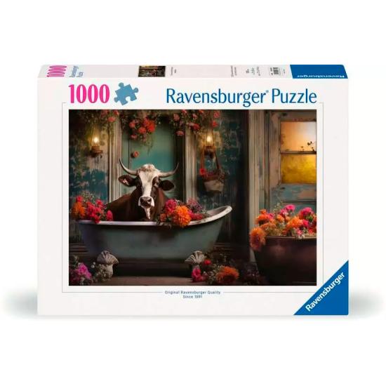 Puzzle Ravensburger La vache dans la baignoire 1000 pièces