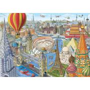 Puzzle Ravensburger Le tour du monde en 80 jours de 1000 pièces