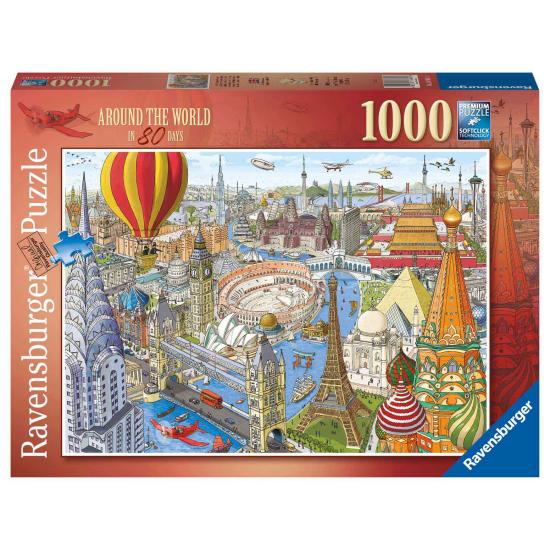 Puzzle Ravensburger Le tour du monde en 80 jours de 1000 pièces