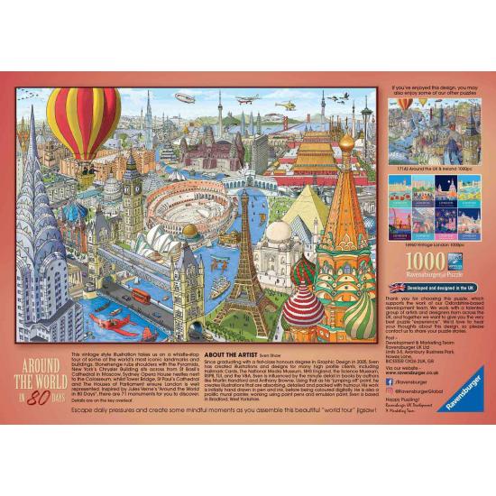 Puzzle Ravensburger Le tour du monde en 80 jours de 1000 pièces