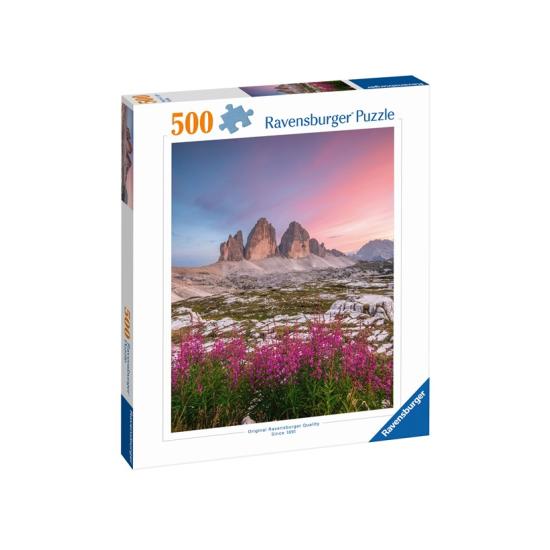 Puzzle Ravensburger Les Trois Pics de Lavaredo 500 pièces