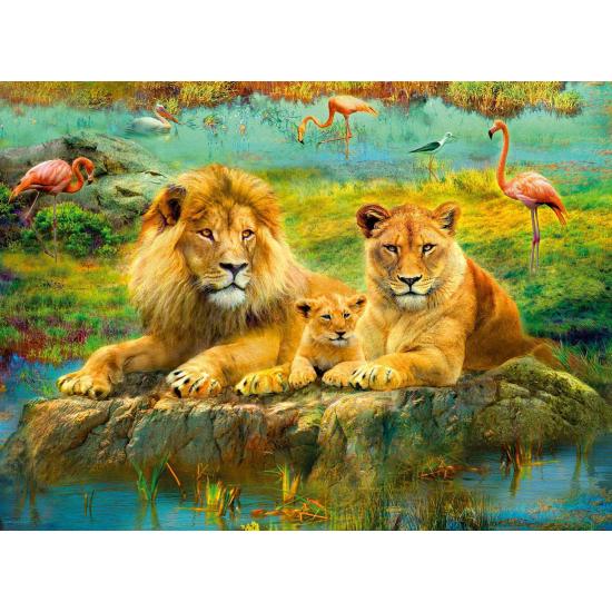 Puzzle Ravensburger Lions Dans La Savane 500 Pièces