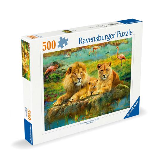 Puzzle Ravensburger Lions Dans La Savane 500 Pièces