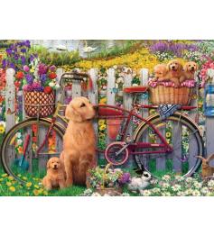 Puzzle Ravensburger Chiens Mignons Dans Le Jardin 500 Pièces