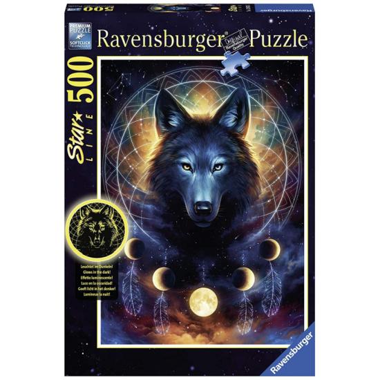 Ravensburger Black Wolf Puzzle phosphorescent 500 pièces