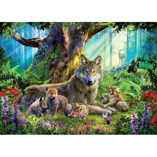 Puzzle Ravensburger Loups dans la forêt 1000 pièces