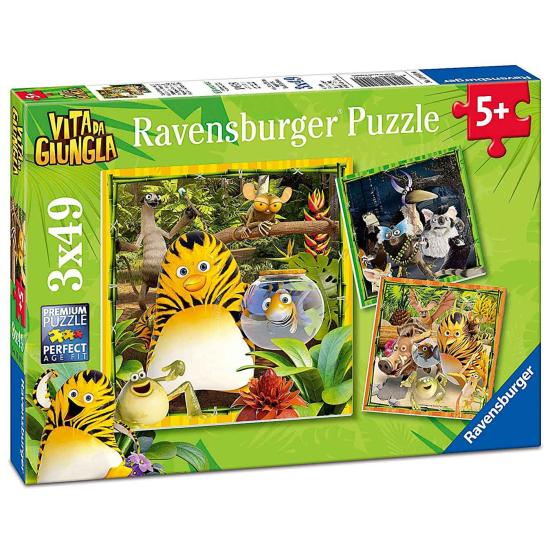 Puzzle Ravensburger Jungle Friends 3x49 pièces