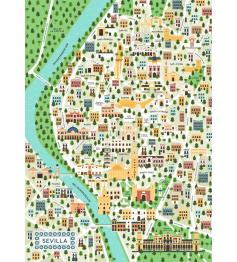 Puzzle Ravensburger Carte de Seville de 1000 pièces