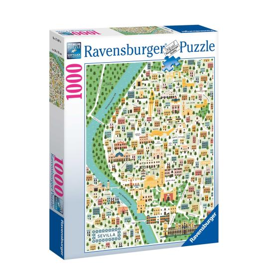 Puzzle Ravensburger Carte de Seville de 1000 pièces Puzzle Ravensburger Carte de Seville de 1000 pièces