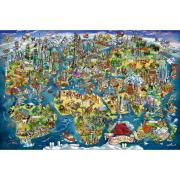 Puzzle Ravensburger Carte Du Monde Illustrée 5000 pièces
