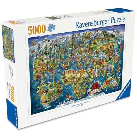 Puzzle Ravensburger Carte Du Monde Illustrée 5000 pièces