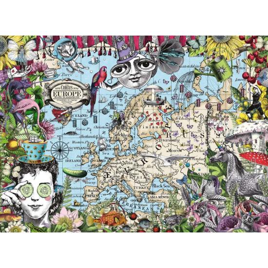 Ravensburger Puzzle Carte d'Europe, Peculiar Circus 500 pièc