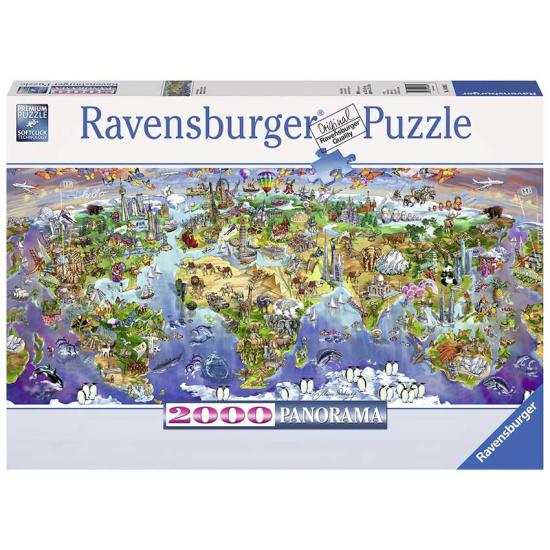 Puzzle Ravensburger Panorama Merveilles du monde 2000 pièces