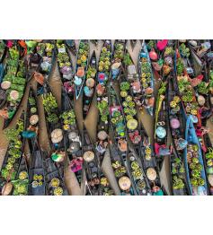 Puzzle Ravensburger Marché Flottant, Indonésie 500 Pièces