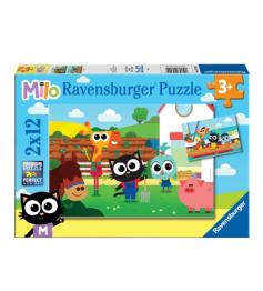 Puzzle Ravensburger Milo 2 x 12 pièces