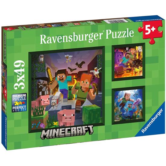 Ravensburger Minecraft Puzzle 3 x 49 pièces