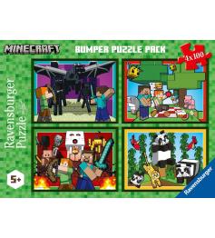 Puzzle Ravensburger Minecraft 4 x 100 pièces
